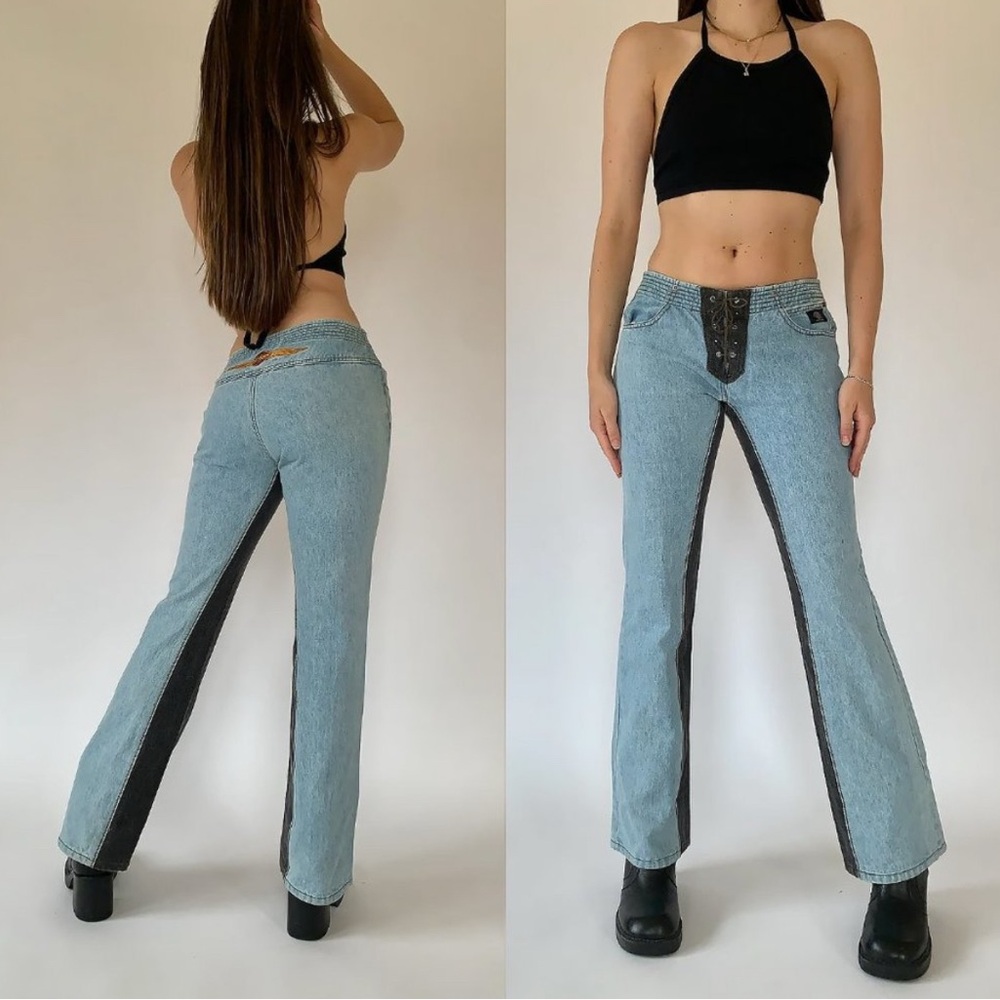 Vintage Harley Davison low rise jeans